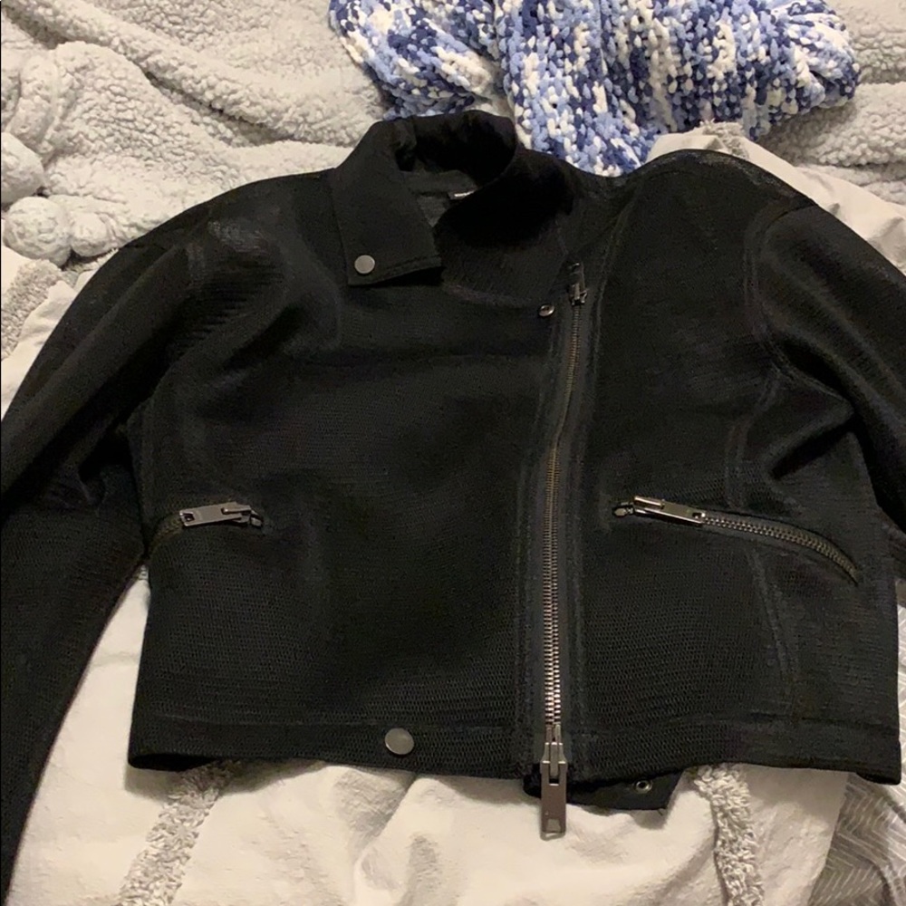 DKNY black mesh  jacket